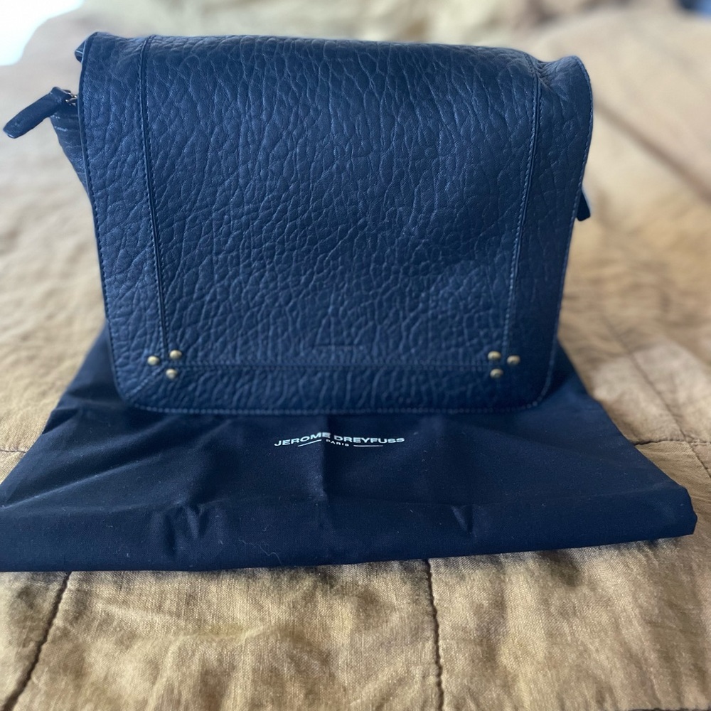 Jerome Dreyfuss Igor Black Bag in Lambskin